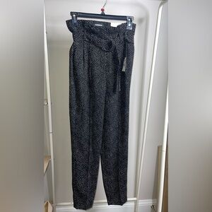 Express ankle high-rise black polka dot dress pants/ work pants